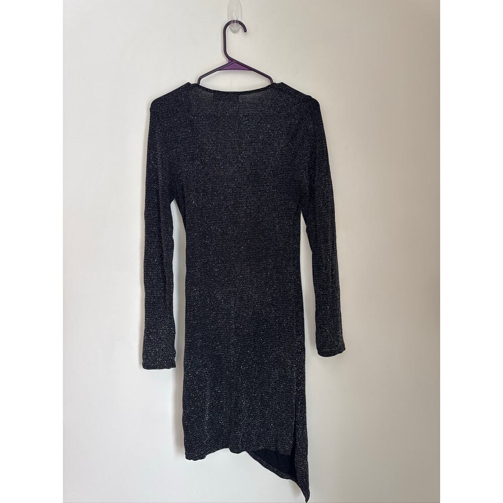 Akira Metallic Sparkle Glitter Glam Wrap Style Mini Party Dress Size, Large - Picture 7 of 8